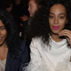 Solange Knowles (right) attends Olympia Le Tan 2015-2016 Fall/Winter ready-to-wear collection on March 7, 2015, in Paris. She is wearing her now-lost wedding ring in the shot.
MIGUEL MEDINA/AFP/Getty Images